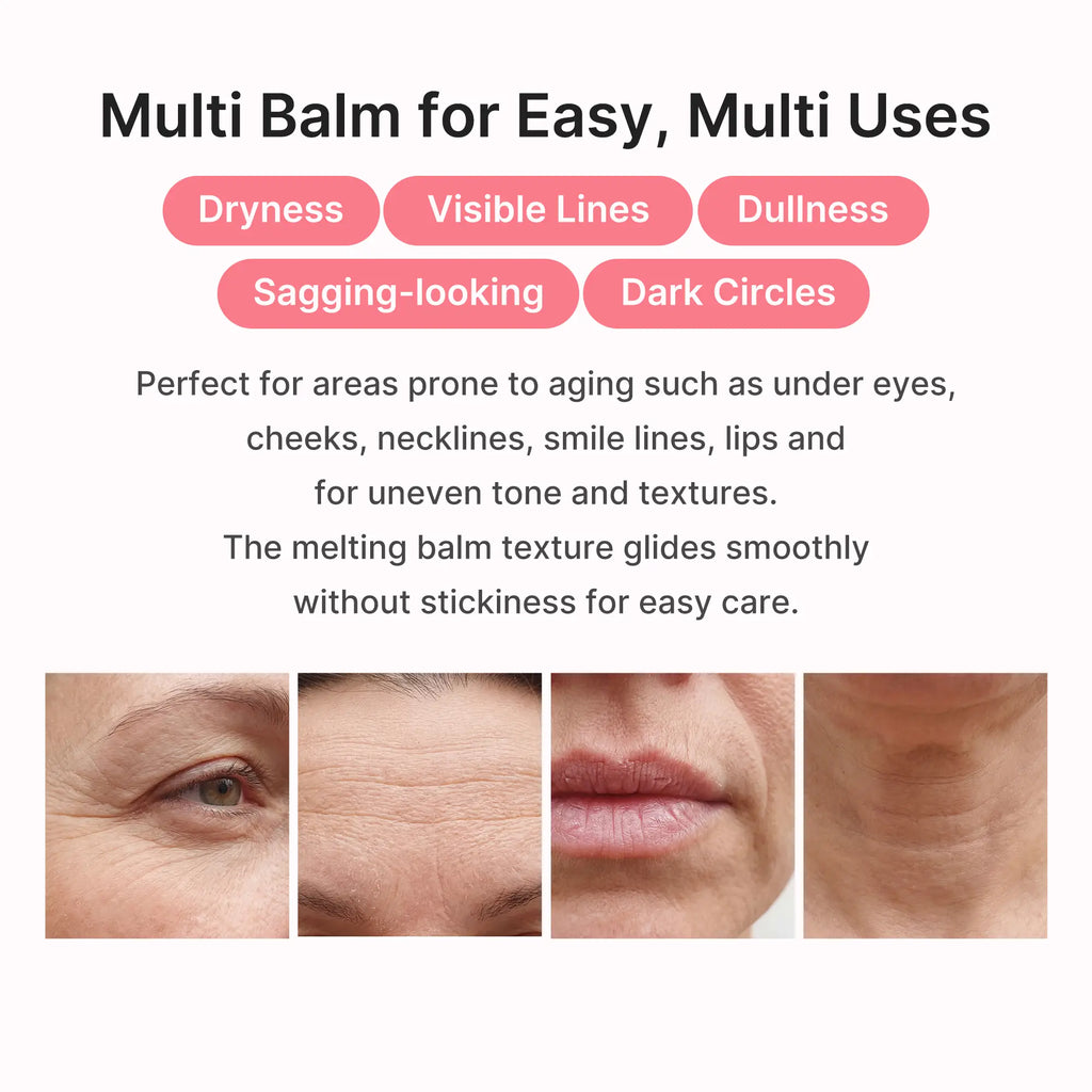 Medicube PDRN Pink Collagen Volume Multi Balm - All-in-One Volufiline, PDRN, and NAD Stick for Youthful Appearance, Fine Line Reduction, Firming, and Anti-Aging Care for Under-Eyes, Neck, Forehead, Smile Lines, and Lip Care - Korean Skincare