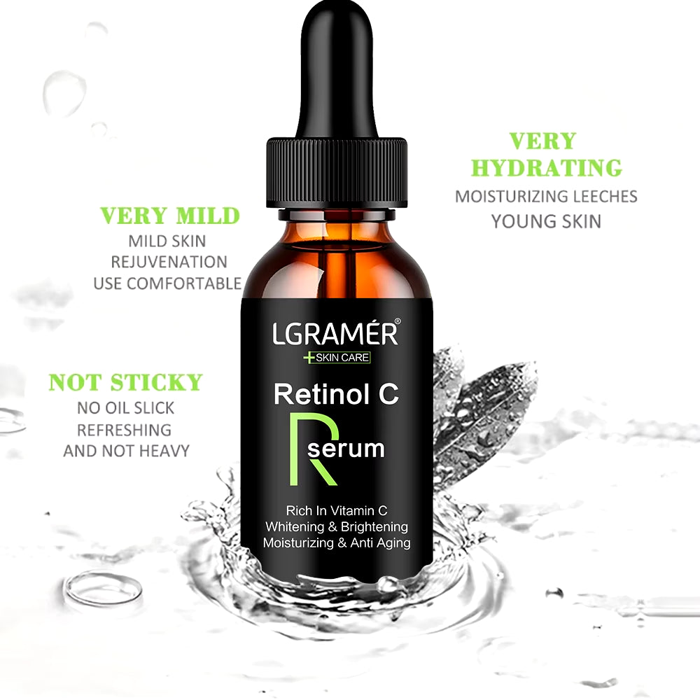 Advanced Retinol Anti-Aging Serum for Wrinkle Reduction, Pore Minimization, Skin Brightening, and Firming