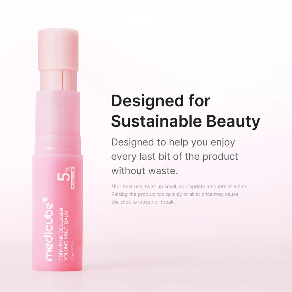 Medicube PDRN Pink Collagen Volume Multi Balm - All-in-One Volufiline, PDRN, and NAD Stick for Youthful Appearance, Fine Line Reduction, Firming, and Anti-Aging Care for Under-Eyes, Neck, Forehead, Smile Lines, and Lip Care - Korean Skincare