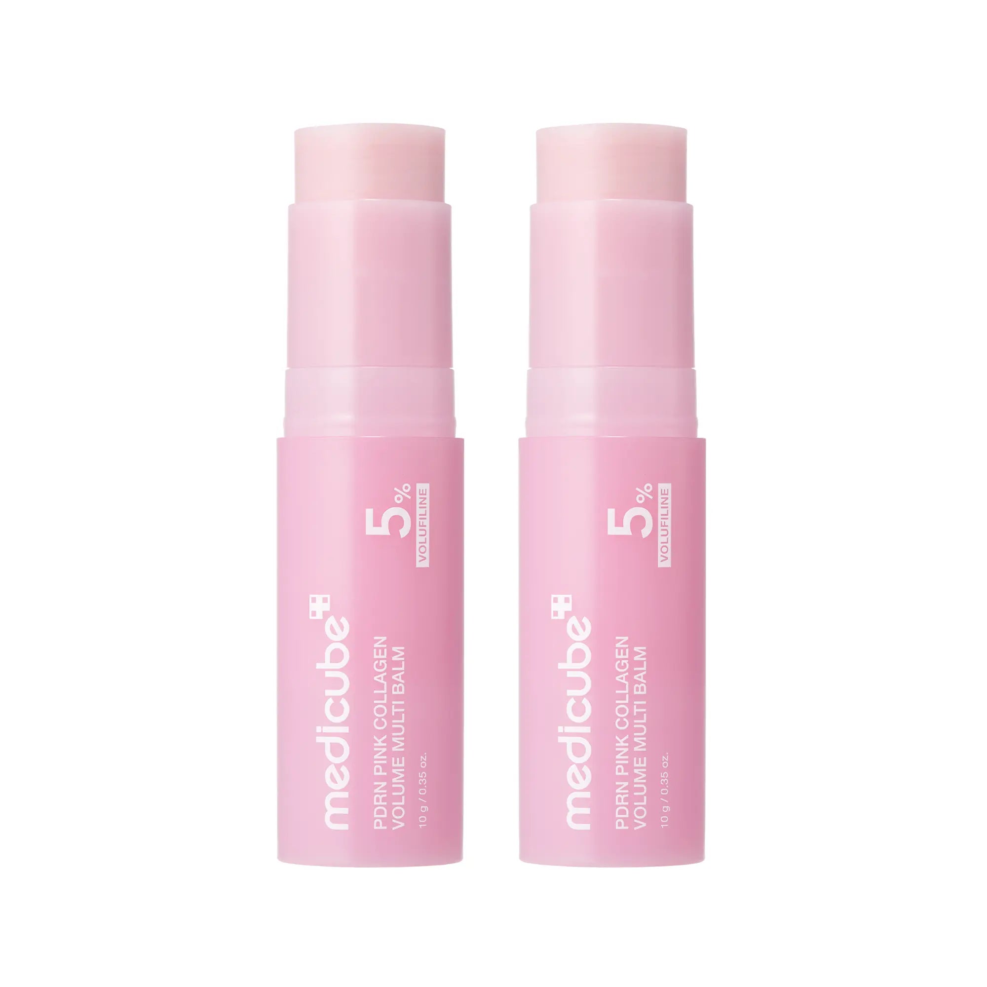 Medicube PDRN Pink Collagen Volume Multi Balm - All-in-One Volufiline, PDRN, and NAD Stick for Youthful Appearance, Fine Line Reduction, Firming, and Anti-Aging Care for Under-Eyes, Neck, Forehead, Smile Lines, and Lip Care - Korean Skincare