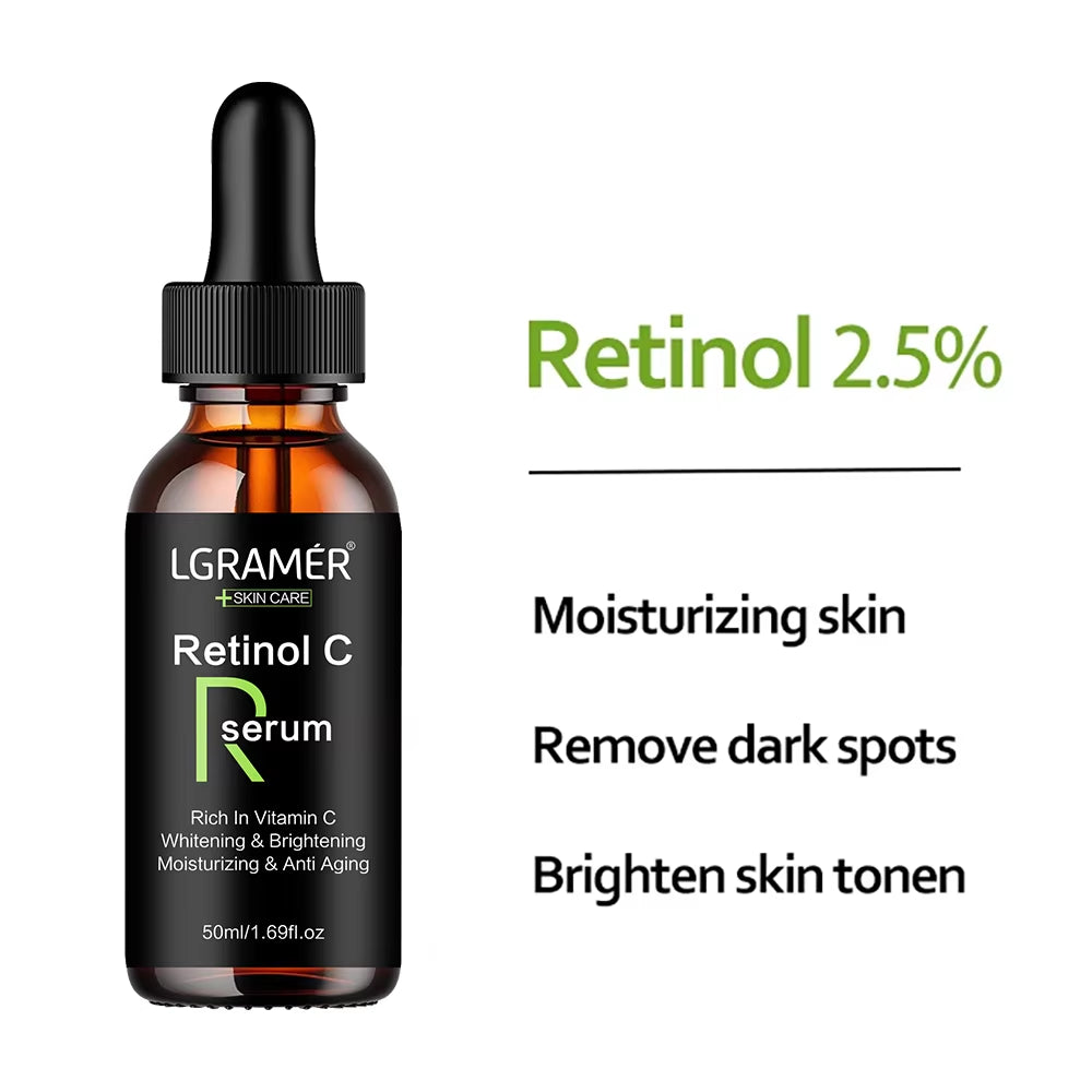 Advanced Retinol Anti-Aging Serum for Wrinkle Reduction, Pore Minimization, Skin Brightening, and Firming