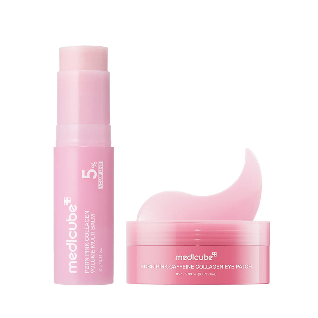 Medicube PDRN Pink Collagen Volume Multi Balm - All-in-One Volufiline, PDRN, and NAD Stick for Youthful Appearance, Fine Line Reduction, Firming, and Anti-Aging Care for Under-Eyes, Neck, Forehead, Smile Lines, and Lip Care - Korean Skincare