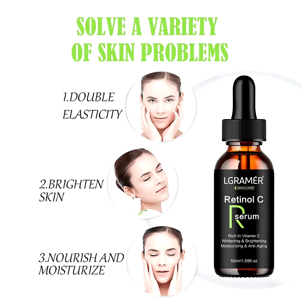 Advanced Retinol Anti-Aging Serum for Wrinkle Reduction, Pore Minimization, Skin Brightening, and Firming