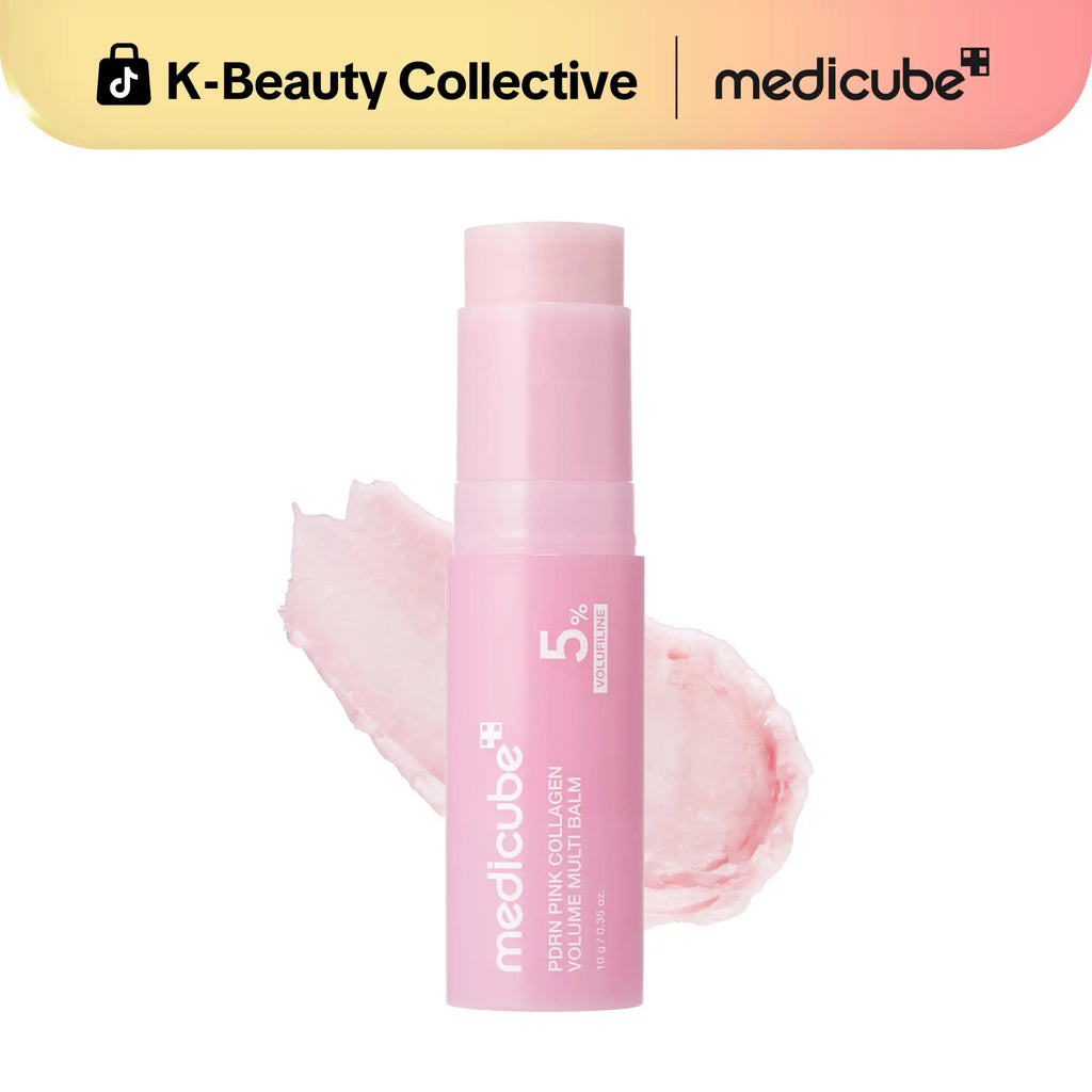 Medicube PDRN Pink Collagen Volume Multi Balm - All-in-One Volufiline, PDRN, and NAD Stick for Youthful Appearance, Fine Line Reduction, Firming, and Anti-Aging Care for Under-Eyes, Neck, Forehead, Smile Lines, and Lip Care - Korean Skincare