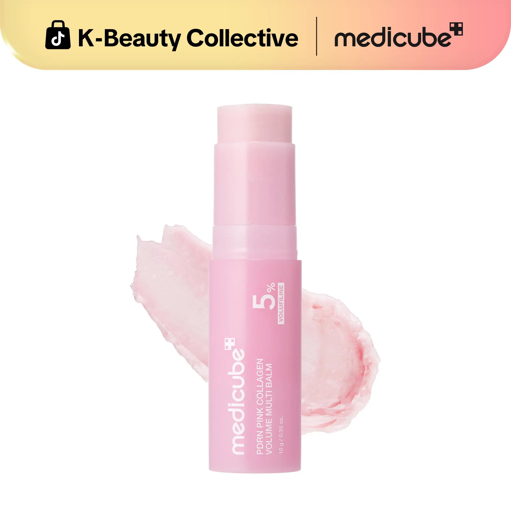 Medicube PDRN Pink Collagen Volume Multi Balm - All-in-One Volufiline, PDRN, and NAD Stick for Youthful Appearance, Fine Line Reduction, Firming, and Anti-Aging Care for Under-Eyes, Neck, Forehead, Smile Lines, and Lip Care - Korean Skincare
